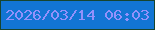 文字の大きさ：2、枠の色：17452e、背景の色：1275d4、文字の色：9291fb 無料ブログパーツのブログ時計