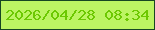 文字の大きさ：1、枠の色：174623、背景の色：bcf463、文字の色：6cc802 無料ブログパーツのブログ時計