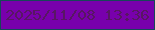 文字の大きさ：5、枠の色：174759、背景の色：7800ac、文字の色：581664 無料ブログパーツのブログ時計