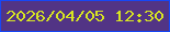 文字の大きさ：5、枠の色：1747f5、背景の色：523485、文字の色：d7e522 無料ブログパーツのブログ時計