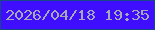 文字の大きさ：2、枠の色：174888、背景の色：3f0eff、文字の色：a6a9b8 無料ブログパーツのブログ時計