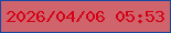 文字の大きさ：4、枠の色：1748a4、背景の色：cf646c、文字の色：d30217 無料ブログパーツのブログ時計
