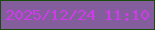 文字の大きさ：5、枠の色：174c0a、背景の色：835d9c、文字の色：ce3ce8 無料ブログパーツのブログ時計