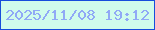 文字の大きさ：4、枠の色：174edc、背景の色：d0fcec、文字の色：90a9f6 無料ブログパーツのブログ時計