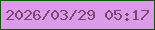 文字の大きさ：1、枠の色：174f10、背景の色：da9be7、文字の色：824278 無料ブログパーツのブログ時計