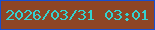 文字の大きさ：1、枠の色：174fd1、背景の色：8e4526、文字の色：34d2d0 無料ブログパーツのブログ時計