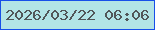 文字の大きさ：5、枠の色：174fe9、背景の色：b2e4e6、文字の色：515658 無料ブログパーツのブログ時計