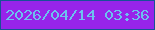 文字の大きさ：1、枠の色：175198、背景の色：9724ea、文字の色：6cc1ef 無料ブログパーツのブログ時計
