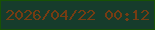文字の大きさ：3、枠の色：175204、背景の色：163c2c、文字の色：753c13 無料ブログパーツのブログ時計