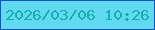 文字の大きさ：1、枠の色：1752c4、背景の色：5fdaf1、文字の色：19acac 無料ブログパーツのブログ時計