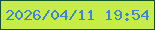 文字の大きさ：1、枠の色：175328、背景の色：c7ee47、文字の色：3b85dc 無料ブログパーツのブログ時計