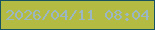 文字の大きさ：4、枠の色：175361、背景の色：b4bb43、文字の色：9cb7c4 無料ブログパーツのブログ時計