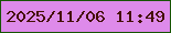 文字の大きさ：1、枠の色：175403、背景の色：de8aea、文字の色：441003 無料ブログパーツのブログ時計