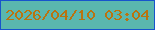 文字の大きさ：2、枠の色：1754cc、背景の色：5ab7ae、文字の色：ba730f 無料ブログパーツのブログ時計