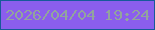 文字の大きさ：3、枠の色：175a9a、背景の色：8b5eed、文字の色：92a49d 無料ブログパーツのブログ時計