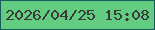 文字の大きさ：3、枠の色：175b5d、背景の色：62cc80、文字の色：39383a 無料ブログパーツのブログ時計