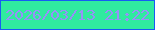 文字の大きさ：1、枠の色：175bf3、背景の色：30ea9f、文字の色：9691f8 無料ブログパーツのブログ時計