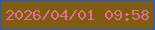 文字の大きさ：3、枠の色：175fe1、背景の色：815b12、文字の色：dd728b 無料ブログパーツのブログ時計