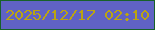 文字の大きさ：5、枠の色：176128、背景の色：6062c4、文字の色：bba411 無料ブログパーツのブログ時計