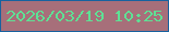 文字の大きさ：5、枠の色：17629f、背景の色：a76f7a、文字の色：5ee195 無料ブログパーツのブログ時計