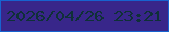 文字の大きさ：2、枠の色：1763cf、背景の色：38268a、文字の色：0f3037 無料ブログパーツのブログ時計