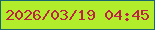 文字の大きさ：1、枠の色：176671、背景の色：b2ed2b、文字の色：bd2345 無料ブログパーツのブログ時計