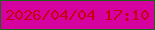 文字の大きさ：4、枠の色：176717、背景の色：d602a0、文字の色：c80110 無料ブログパーツのブログ時計