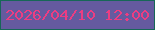 文字の大きさ：2、枠の色：176757、背景の色：655a9f、文字の色：ec3d82 無料ブログパーツのブログ時計