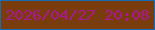 文字の大きさ：2、枠の色：176bb7、背景の色：793c0c、文字の色：ab1792 無料ブログパーツのブログ時計