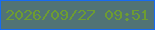 文字の大きさ：3、枠の色：176bf1、背景の色：517375、文字の色：6d9c31 無料ブログパーツのブログ時計