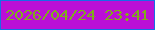 文字の大きさ：3、枠の色：176ce7、背景の色：bb10d6、文字の色：80ac1c 無料ブログパーツのブログ時計