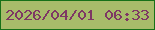 文字の大きさ：3、枠の色：177118、背景の色：a8bc6a、文字の色：7e3764 無料ブログパーツのブログ時計