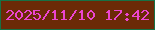 文字の大きさ：3、枠の色：177145、背景の色：6b2a07、文字の色：ec45d1 無料ブログパーツのブログ時計