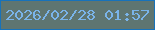 文字の大きさ：5、枠の色：1772ba、背景の色：5e7571、文字の色：7ab4ea 無料ブログパーツのブログ時計