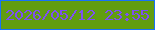文字の大きさ：4、枠の色：1772f9、背景の色：619d10、文字の色：7e50f2 無料ブログパーツのブログ時計
