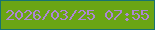 文字の大きさ：5、枠の色：177370、背景の色：6aa514、文字の色：ad86d5 無料ブログパーツのブログ時計