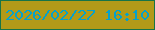 文字の大きさ：3、枠の色：177448、背景の色：b29a19、文字の色：05a1cd 無料ブログパーツのブログ時計