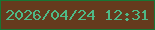 文字の大きさ：3、枠の色：177634、背景の色：653a1d、文字の色：4fb986 無料ブログパーツのブログ時計