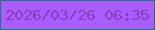文字の大きさ：4、枠の色：177880、背景の色：a85dfc、文字の色：8b3bc0 無料ブログパーツのブログ時計