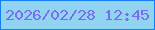 文字の大きさ：5、枠の色：177cfa、背景の色：91d4f1、文字の色：796ded 無料ブログパーツのブログ時計