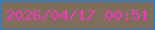 文字の大きさ：3、枠の色：177fee、背景の色：7f6e5a、文字の色：f734bf 無料ブログパーツのブログ時計