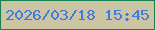 文字の大きさ：5、枠の色：17804f、背景の色：cbc5a3、文字の色：3d7bde 無料ブログパーツのブログ時計