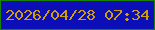 文字の大きさ：3、枠の色：178304、背景の色：0c0fb8、文字の色：cd9d0b 無料ブログパーツのブログ時計