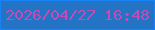 文字の大きさ：3、枠の色：1783f7、背景の色：2374c4、文字の色：c54bb7 無料ブログパーツのブログ時計