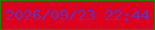 文字の大きさ：1、枠の色：178404、背景の色：dc021f、文字の色：682fb3 無料ブログパーツのブログ時計
