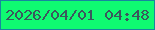 文字の大きさ：3、枠の色：17879f、背景の色：0ffb71、文字の色：3b575d 無料ブログパーツのブログ時計