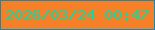 文字の大きさ：4、枠の色：1788b2、背景の色：f58027、文字の色：15d7a5 無料ブログパーツのブログ時計
