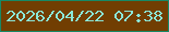 文字の大きさ：1、枠の色：178966、背景の色：713e02、文字の色：8be8d8 無料ブログパーツのブログ時計