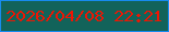 文字の大きさ：2、枠の色：178bee、背景の色：12635a、文字の色：ec1604 無料ブログパーツのブログ時計