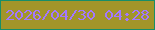 文字の大きさ：4、枠の色：178e68、背景の色：a29529、文字の色：a378fe 無料ブログパーツのブログ時計